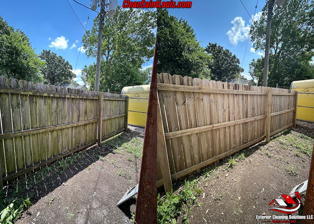 Cedar Fence Cleaning in Valley Park, MO | Gentle Soft Wash Results
