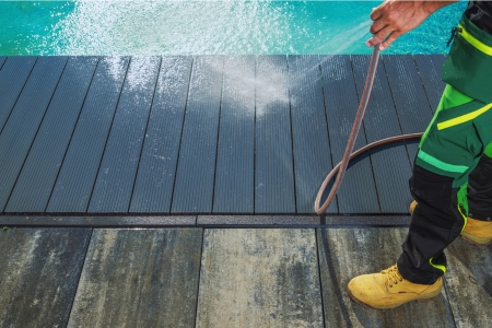 Pool deck cleaning